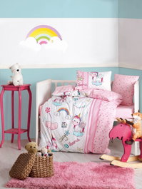 L'essentiel linge de maison Juego de funda de edredón Unicorn - Pink